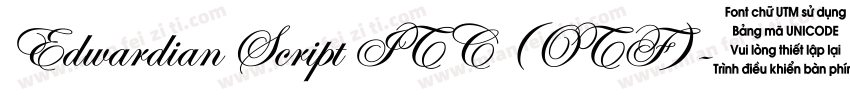Edwardian Script ITC (OTF)字体转换